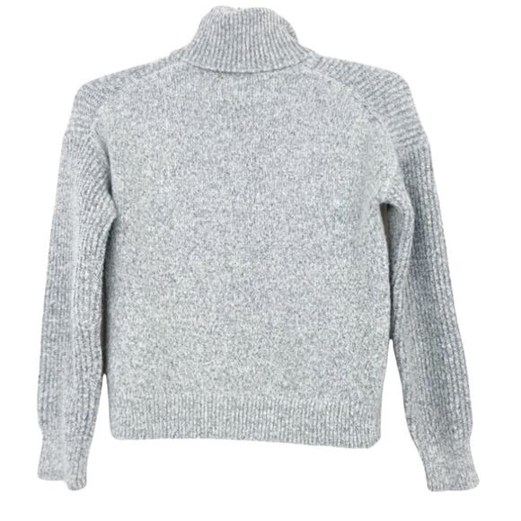 Calvin Klein Jeans Gray Ribbed Wool Blend Turtleneck Sweater Sz S - Picture 4 of 5